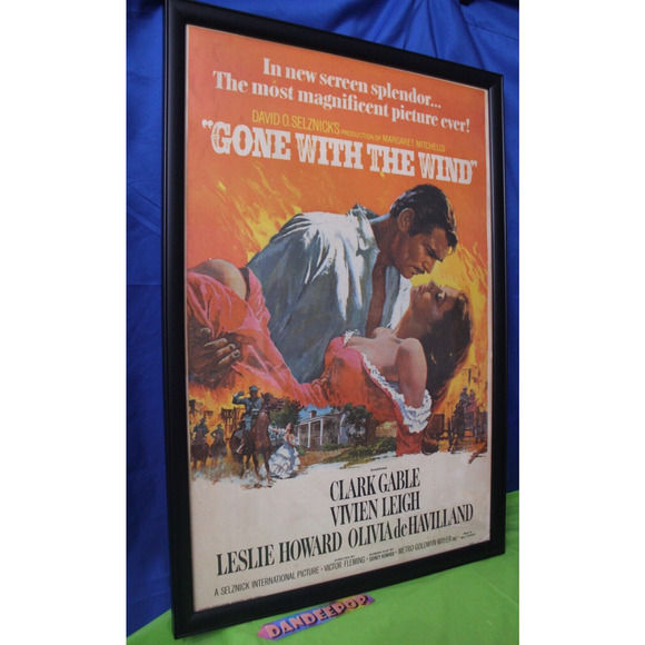 Vintage Gone With The Wind Framed 1939 Movie Promo Poster Portal Publications - Picture 6 of 12